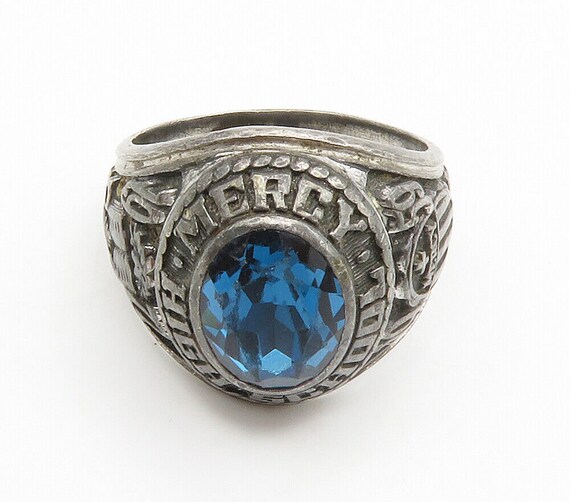 JOSTEN 925 Sterling Silver - Vintage Blue Topaz 1… - image 2