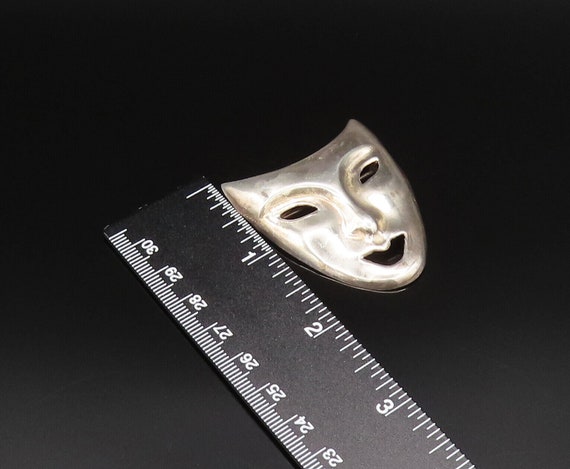 925 Sterling Silver - Vintage Carved Comedy Theat… - image 7