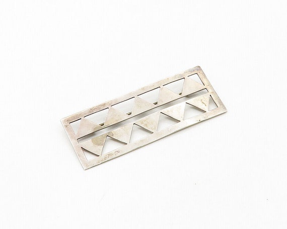 ZINA 925 Sterling Silver - Vintage Cutout Triangl… - image 2