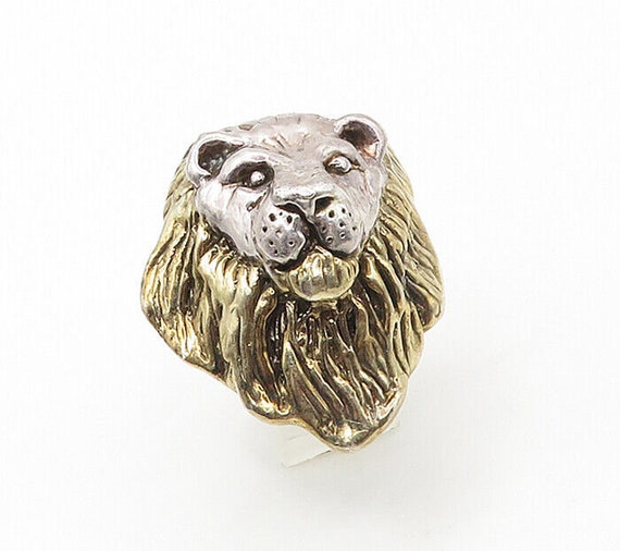 925 Sterling Silver - Vintage Lion's Head Adjusta… - image 3