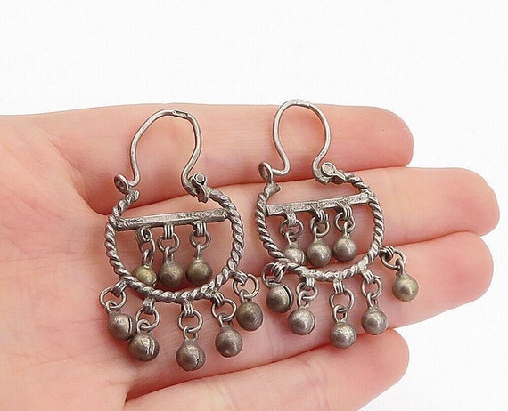 925 Sterling Silver - Vintage Antique Dangling Ba… - image 2