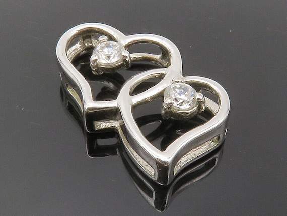 925 Sterling Silver - Cubic Zirconia Double Open … - image 1