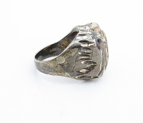 925 Silver - Vintage Diamond Cut Detail Love Hear… - image 3