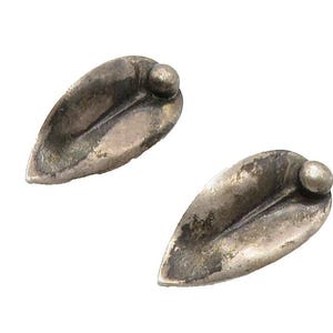 NE FROM DENMARK 925 Silver - Vintage Leaf Motif Non Pierce Earrings - EG8311