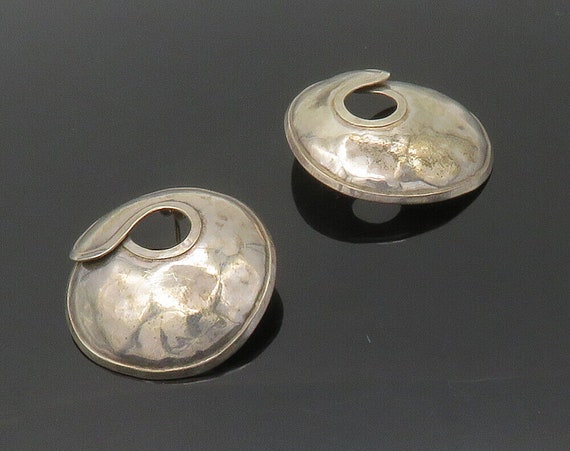 925 Sterling Silver & 14K GOLD - Vintage Hammered… - image 1