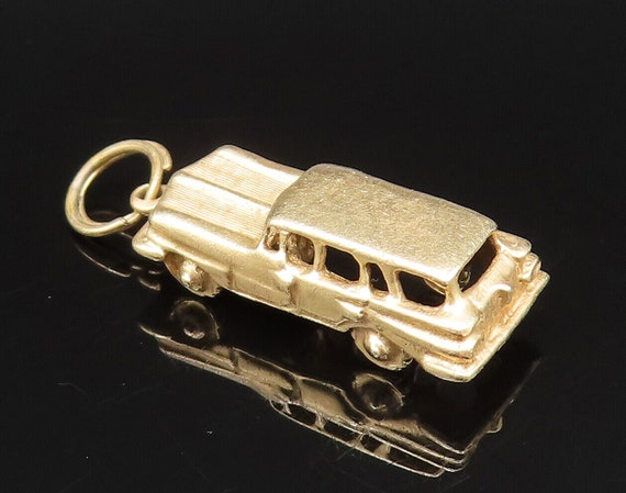14K GOLD - Vintage Antique Old Fashion Car Charm … - image 1