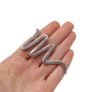 MEXICO 925 Sterling Silver Vintage Zig Zag Swirl Pendant / Brooch Pin BP1008