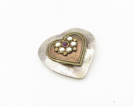 DESIGNER 925 Silver - Vintage Petite Pearls & Gar… - image 2