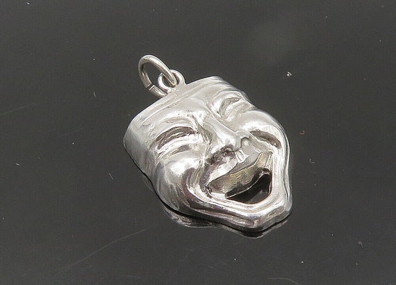 925 Sterling Silver - Vintage Shiny Comedy Theate… - image 3