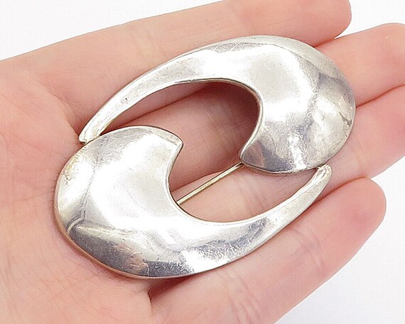 MEXICO 925 Sterling Silver - Vintage Shiny Modern… - image 1