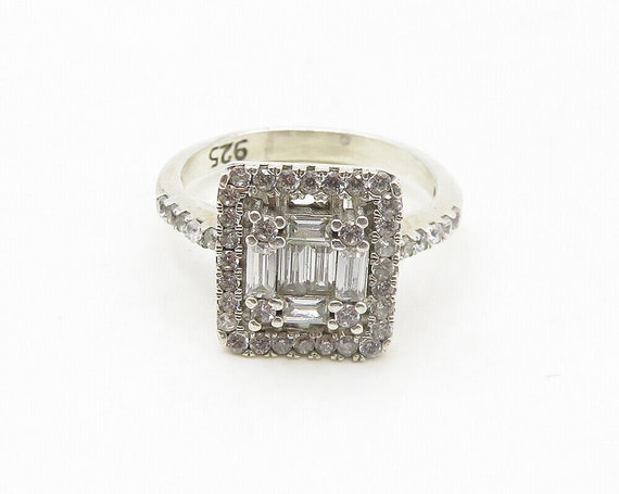 925 Sterling Silver - Shiny Cubic Zirconia Petite… - image 2