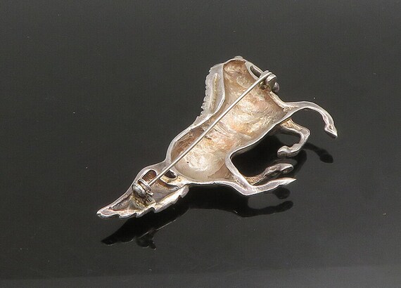 925 Sterling Silver - Vintage Shiny Galloping Hor… - image 5