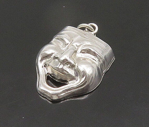 925 Sterling Silver - Vintage Shiny Comedy Theate… - image 1