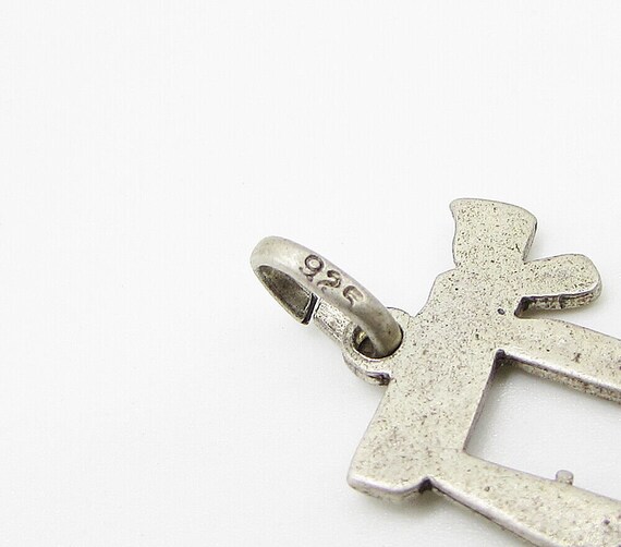 925 Sterling Silver - Vintage Smooth Chay Charm P… - image 4