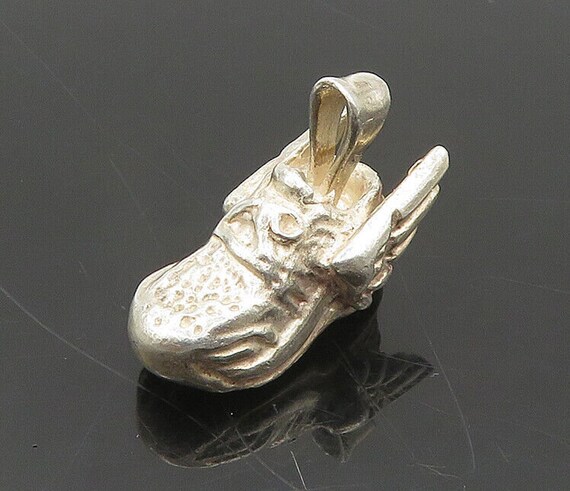 925 Sterling Silver - Vintage Shiny Winged Sneake… - image 1