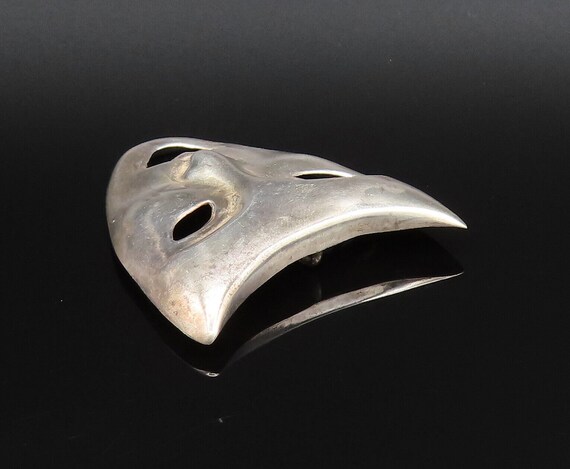 925 Sterling Silver - Vintage Carved Comedy Theat… - image 5