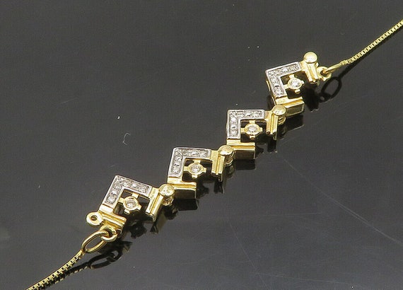 14K GOLD - Vintage Genuine Diamonds 2-Way Shiny C… - image 5