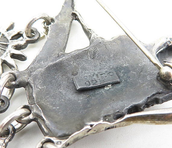 MEXICO 925 Silver - Vintage Dangling Charms Water… - image 5