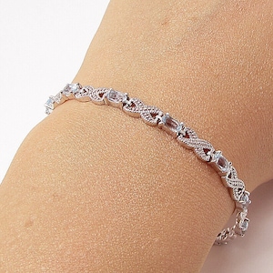 925 Sterling Silver Vintage Dark Tone Heavy Square Link