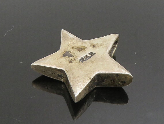 925 Sterling Silver - Vintage Minimalist Star Cha… - image 5