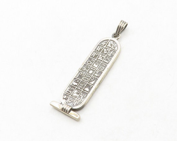 925 Sterling Silver - Vintage Egyptian Hieroglyph… - image 4