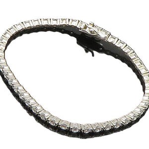 925 Sterling Silver Shiny Round Cut Cubic Zirconia Tennis Bracelet BT7371