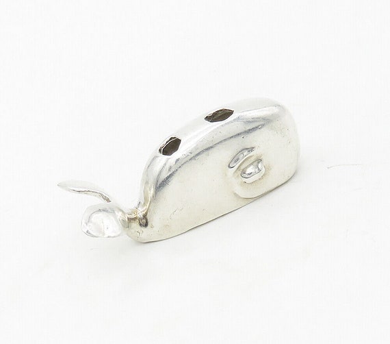 925 Sterling Silver - Vintage Shiny Polished Whal… - image 3