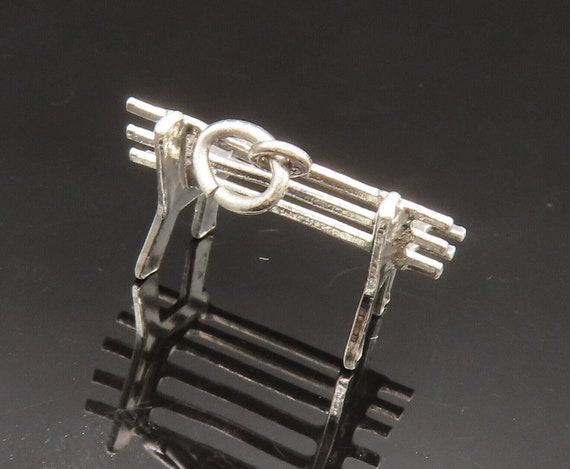 925 Sterling Silver - Vintage Open Park Bench Cha… - image 6