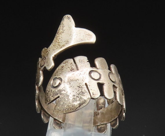 MEXICO 925 Sterling Silver - Vintage Fish Bone Cu… - image 7