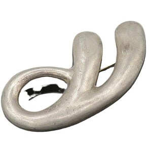 MEXIKO 925 Sterling Silber Vintage Glänzende Glatte Modernist Brosche BP7753