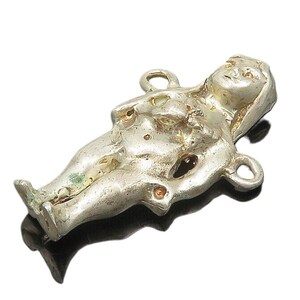 925 Sterling Silver Vintage Sculpted Eve Biblical Figure Pendant PT15545