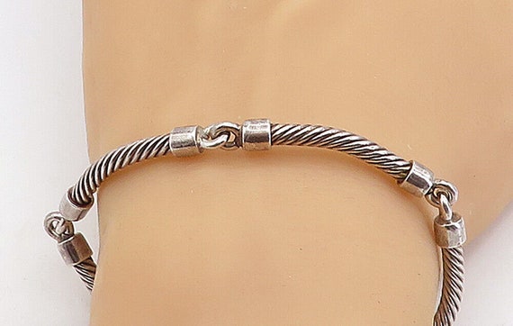 MEXICO 925 Sterling Silver Vintage Twist Bar Link Chain - Etsy