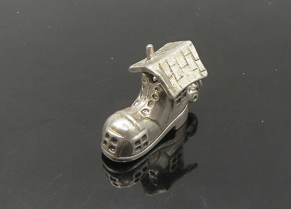 925 Sterling Silver - Vintage Petite House Boot M… - image 3