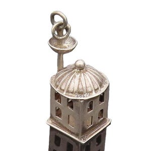 Pingente religioso vintage com pingente de mesquita 3D em prata esterlina 925 PT22152