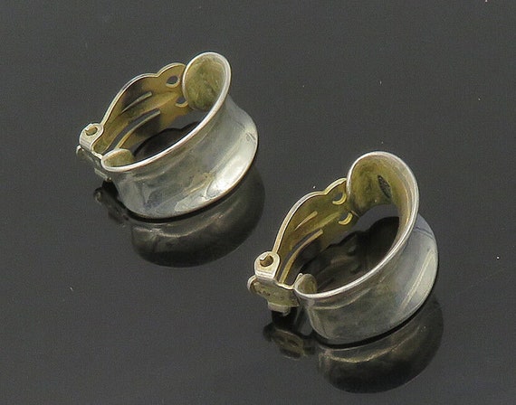 MWS MEXICO 925 Silver Vintage Shiny Concave Non Pierce Drop