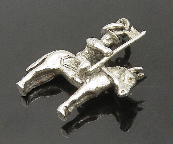 925 Sterling Silver - Vintage Shiny Petite Man Ri… - image 1