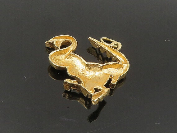 14K GOLD - Vintage Shiny Leaping Unicorn With Fis… - image 5