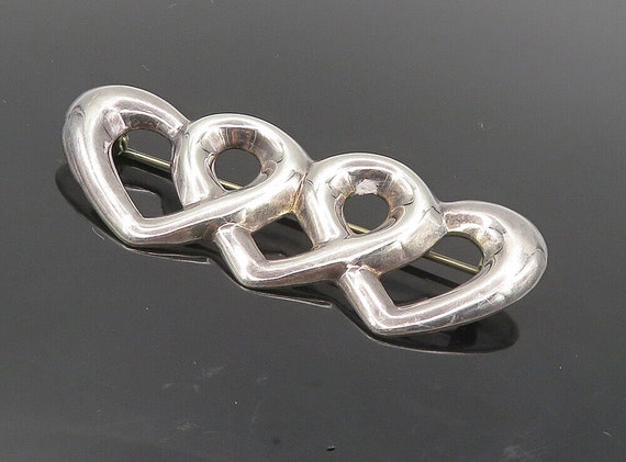 925 Sterling Silver - Vintage Shiny Smooth Open L… - image 1