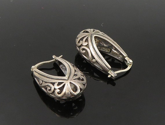 925 Sterling Silver - Vintage Scroll Design U Sha… - image 4