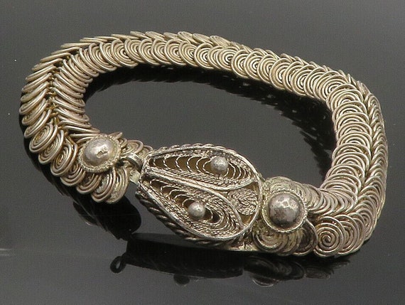 925 Sterling Silver - Vintage Antique Spiral Swir… - image 1