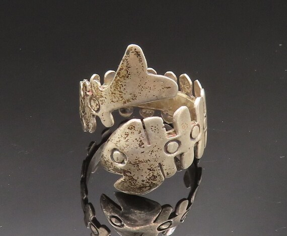 MEXICO 925 Sterling Silver - Vintage Fish Bone Cu… - image 3