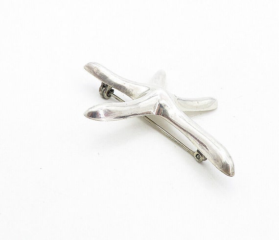 925 Sterling Silver - Vintage Shiny Smooth Star F… - image 3