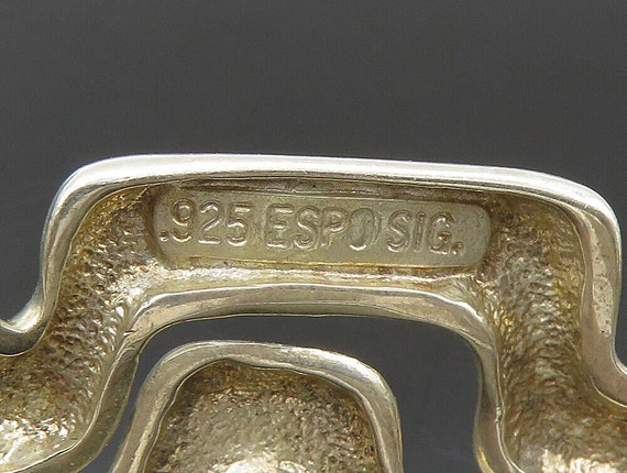 ESPO SIG 925 Silver - Vintage Shiny Open Wavy Des… - image 10