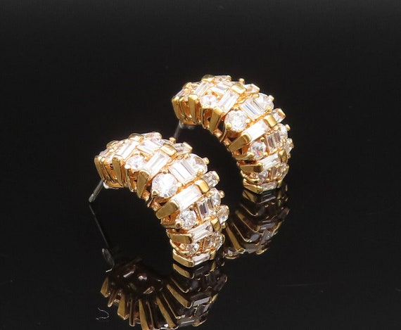 925 Silver - Vintage Gold Plated Multi Shape Cubi… - image 3