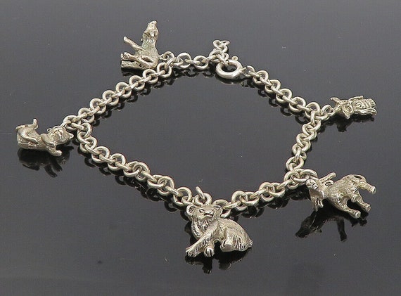 925 Sterling Silver - Vintage Assorted Animal Cha… - image 1