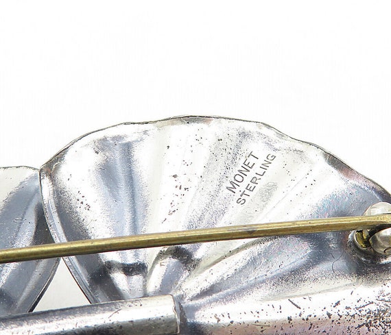 MONET 925 Sterling Silver - Vintage Shiny Moderni… - image 5