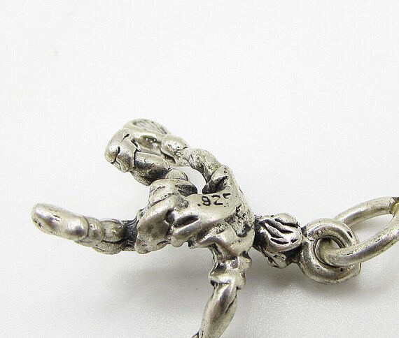 925 Sterling Silver - Vintage Tennis Player Charm… - image 5