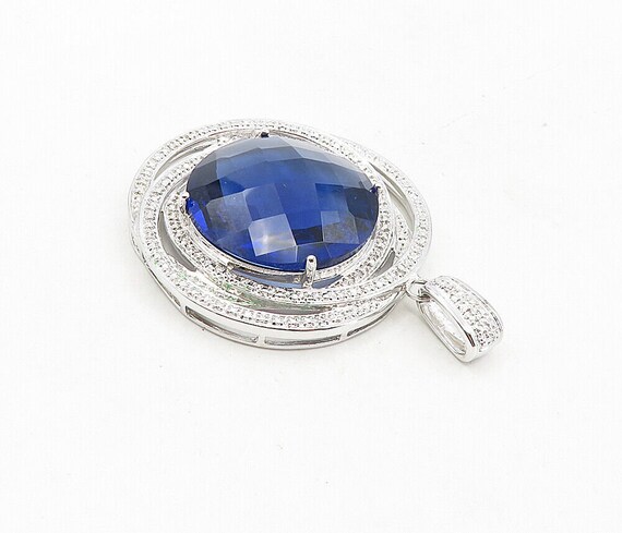 ROSS SIMON 925 Silver - Faceted Blue Topaz Orbit … - image 3