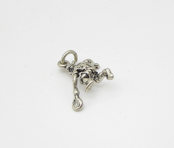 925 Sterling Silver - Vintage Tennis Player Charm… - image 4