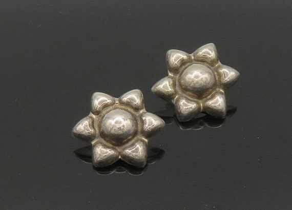 MEXICO 925 Sterling Silver - Vintage Shiny Floral… - image 3